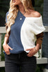 Leopard Print Contrast Color V Neck Sweater